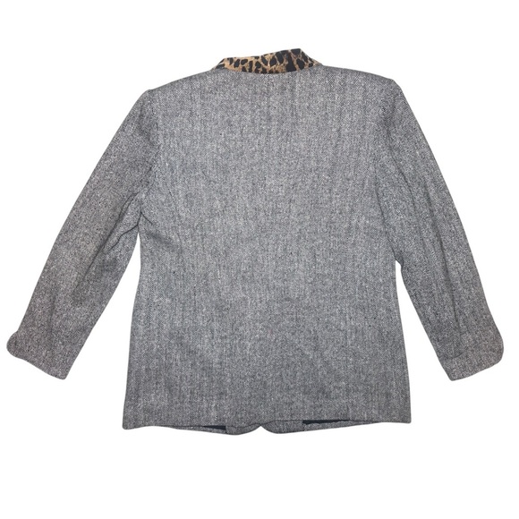 Christian Dior Vintage Woman’s Blazer Leopard Collar Detail 100% Silk - Picture 3 of 14